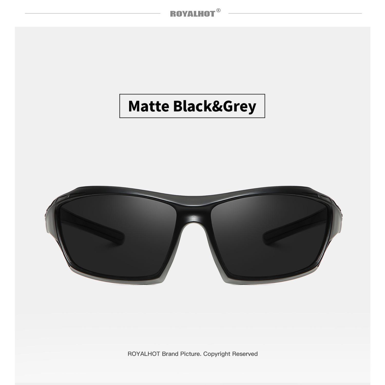 RoyalHot унисекс поляризационные новые спортивные солнцезащитные очки в стиле ретро — фото 17