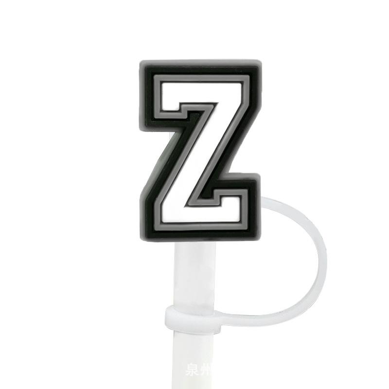 1Pcs Letter Silicone Straw Covers Cap Compatible With Stanley 30&40Oz Cup10Mm Straw Toppers Reusable Dust-Proof Straw Caps
