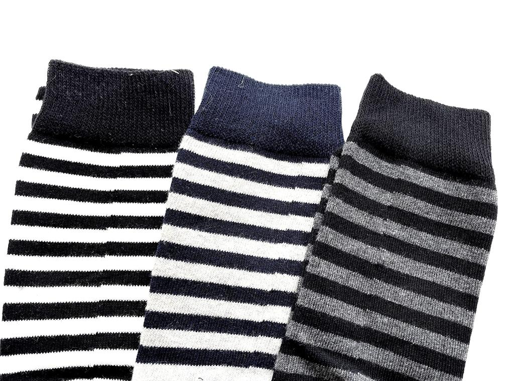 Skarpety Tabi z Zewnętrznym Luźnym Paskowanym Elastycznym Ściągaczem Zestaw 2 szt. Męskie z Nicią Antypoślizgową, 100% Bawełna, Ściągacz, Wzór, (Dostępne kolory)