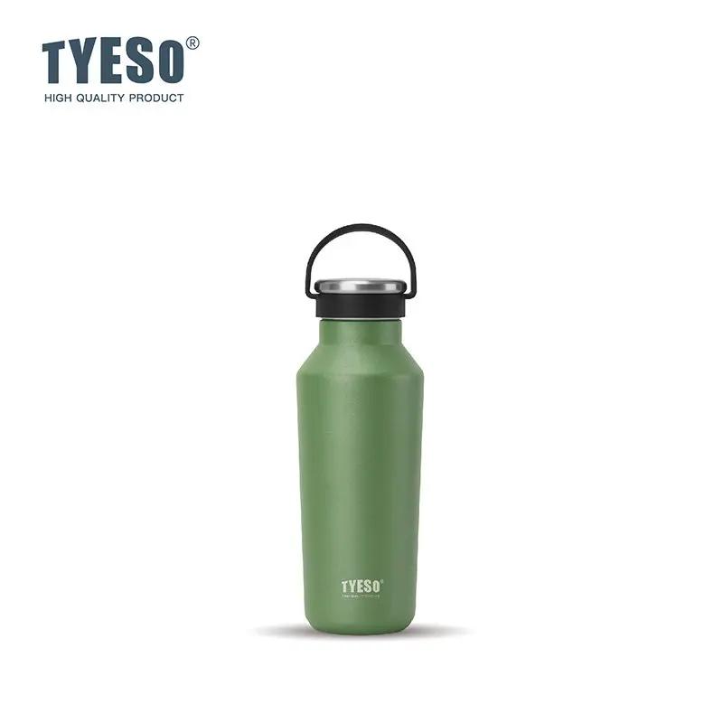 Tyeso 500ML Handle Vacuum Flasks Insulated Durable Leak-Proof for Outdoor Sports Matte Finish Carry Portable Water Bottle Cup