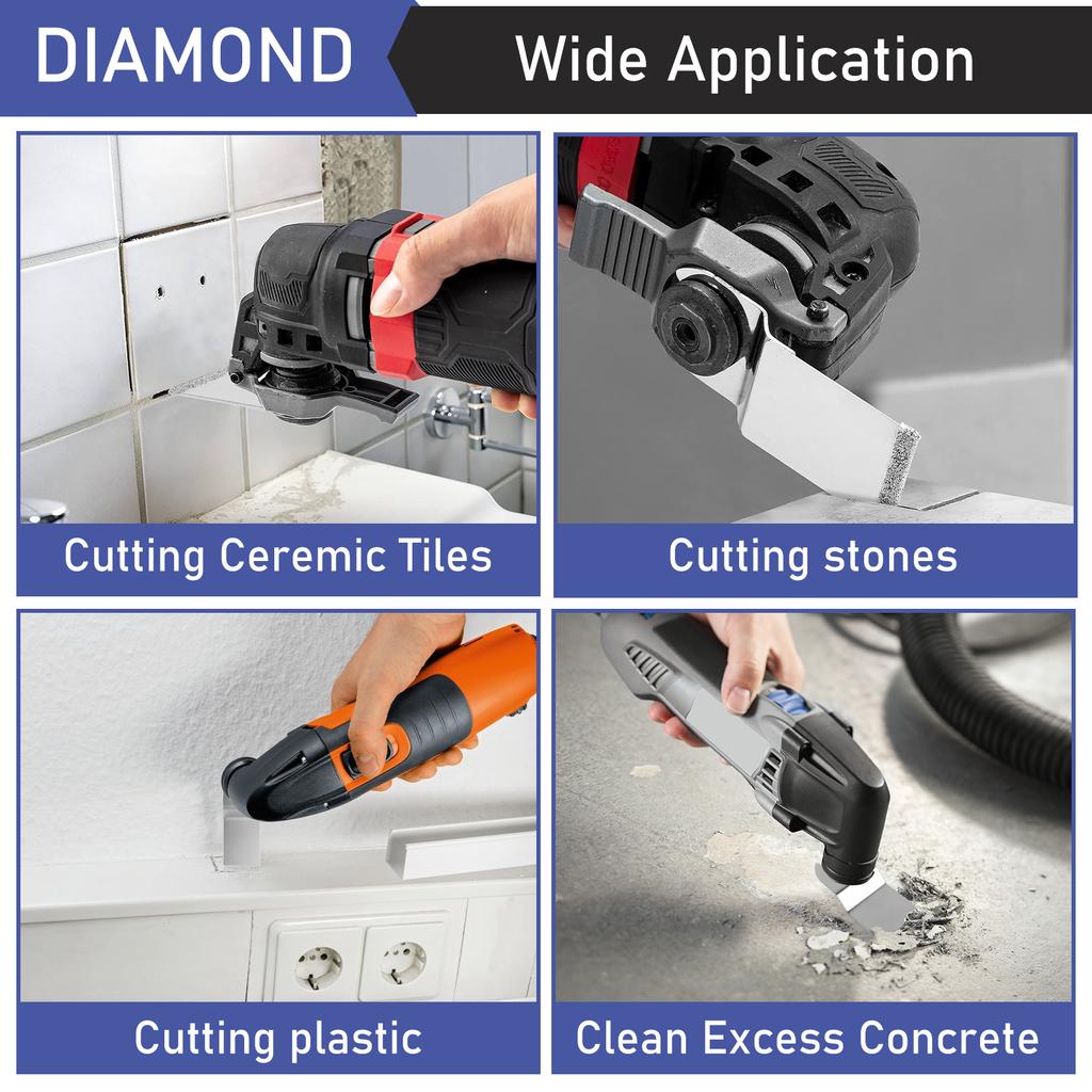 3/25Pcs Diamond Oscillating Saw Blades Multi Tool Saw Blades for Rough Sanding Fillers Tile Ceramics Electric Accessories Blade