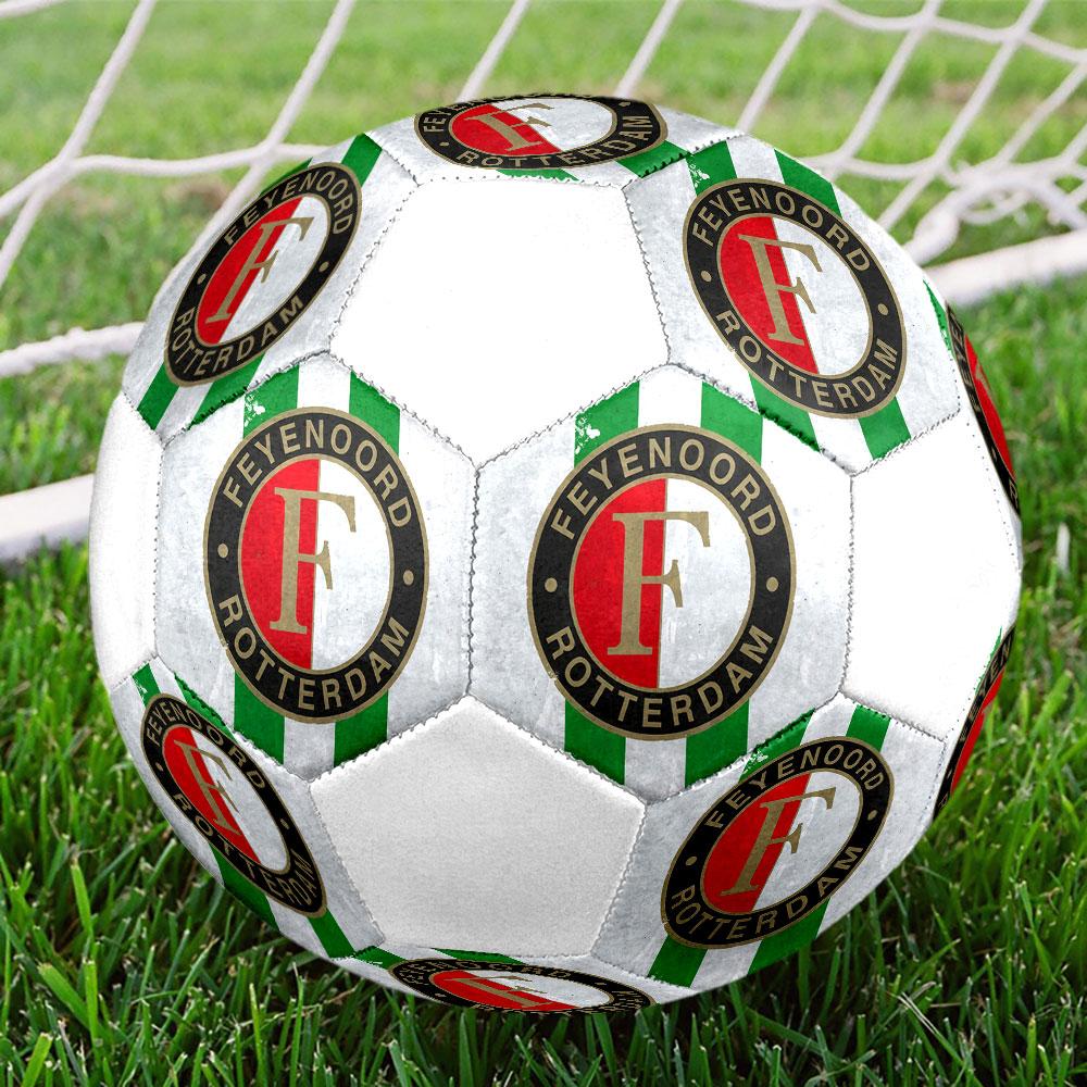 Feyenoord Rotterdam Size 5 Soccer Ball, Machine-Stitched PVC, Durable & High Bounce, All Ages Fit, Fan Merchandise, Matches & Outdoor Use.