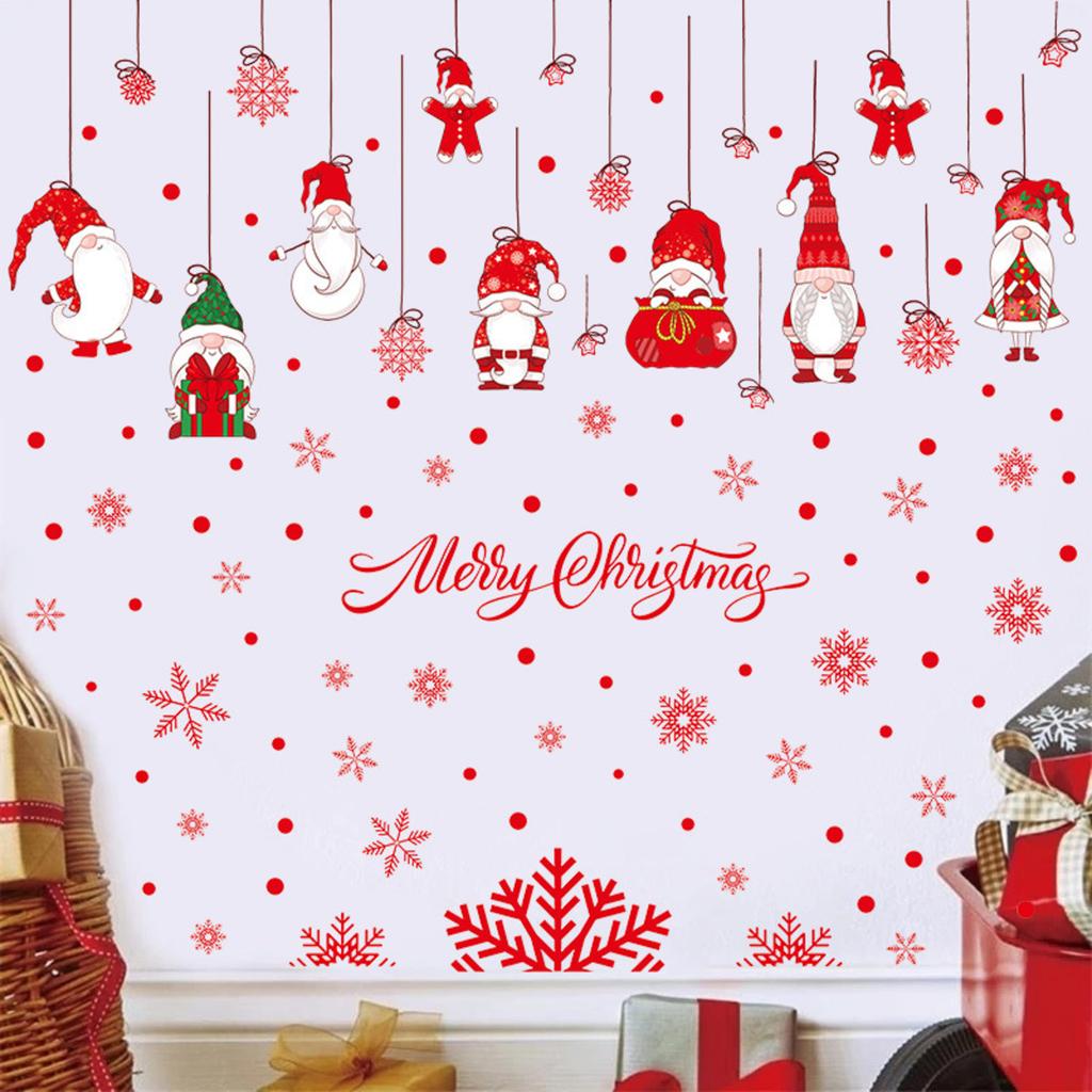 Christmas Decorations Holiday Party Decoration Window Stickers Pvc Static Stickers Window Decorations