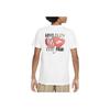 Nike Sportswear Letter Print Pattern Ribbed Crew Neck Knit Short Sleeve T-Shirt Kids Tops White FN9639100