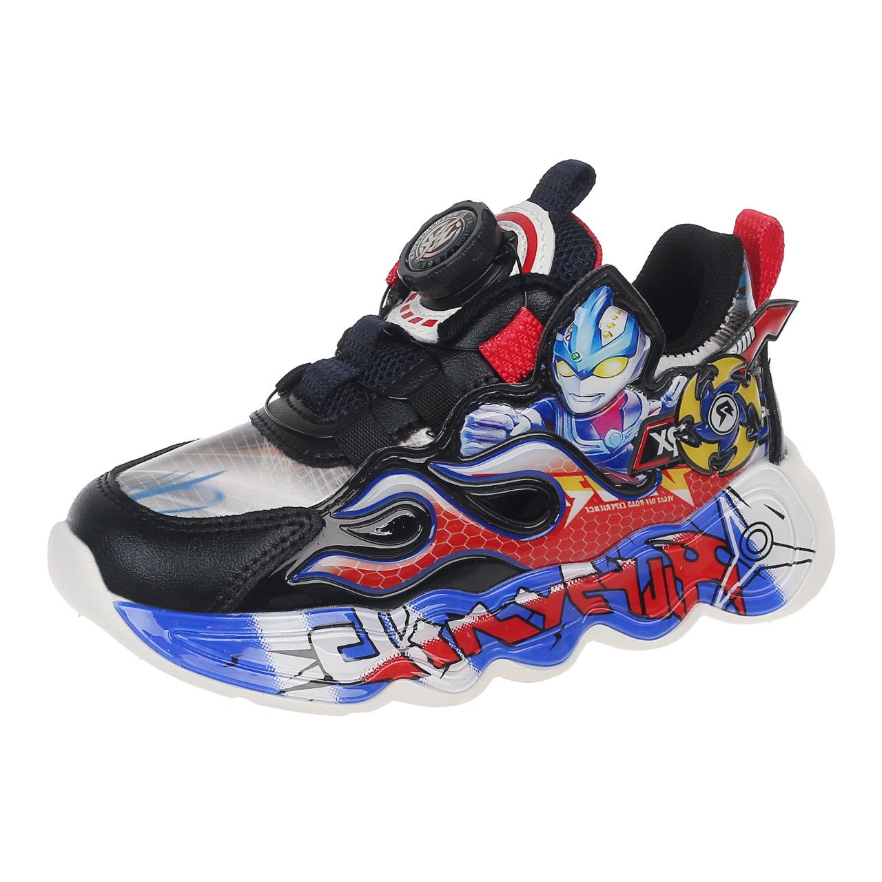 

Кроссовки Ultraman Boys Rotary Buckle Sneakers для детей, весенние и осенние, легкие кроссовки для детей среднего и старшего возраста, кроссовки для папы на платформе для бега 36 standard sneaker size