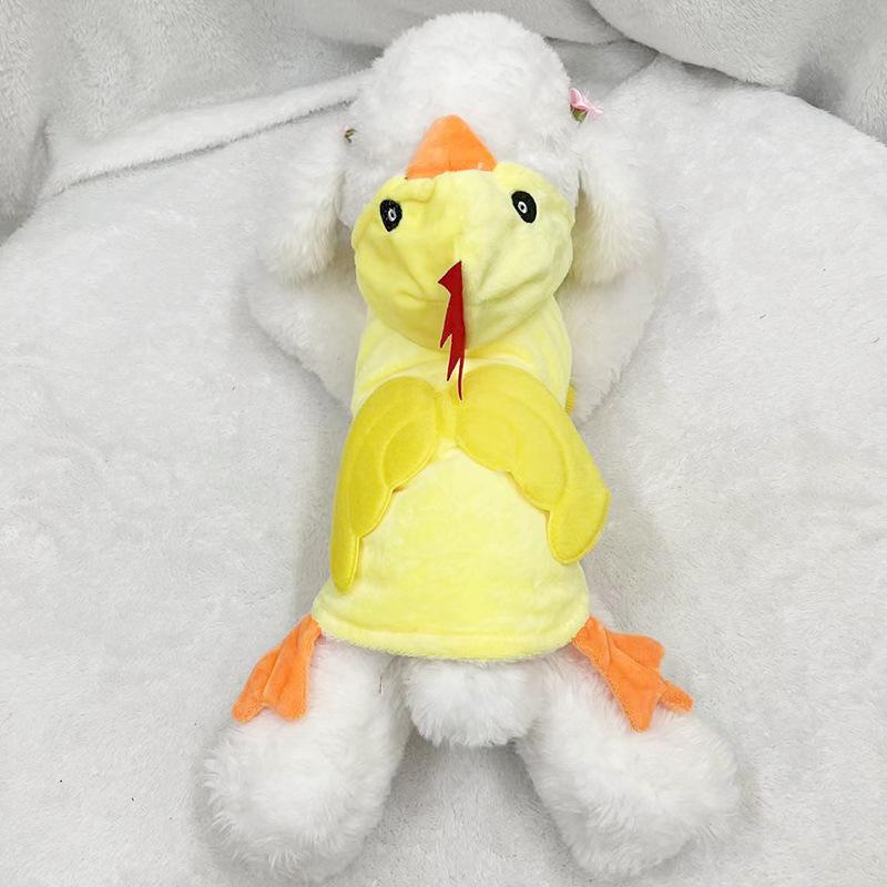 

Аксессуары для собак, Осенне-зимняя одежда для питомцев, Милые костюмы-трансформации в цыпленка, Забавная одежда на Хэллоуин для кошек и собак XL жёлтый