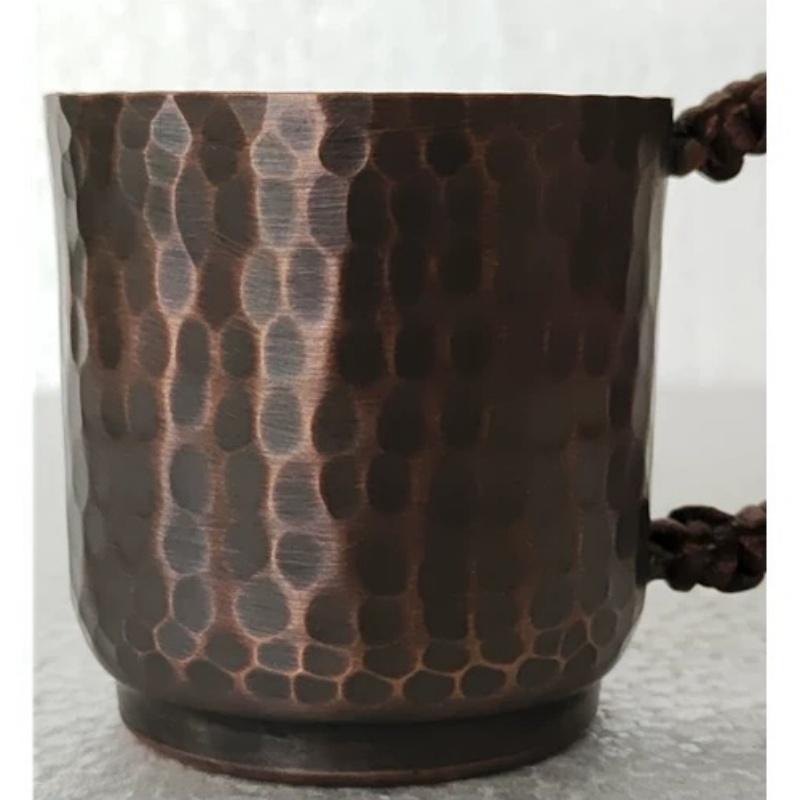 Vintage Copper Coffee Mug Handmade Tumbler Portable 100ml Tea Mug Drinkware for Hot and Cold Water Milk Kitchen Restaurant