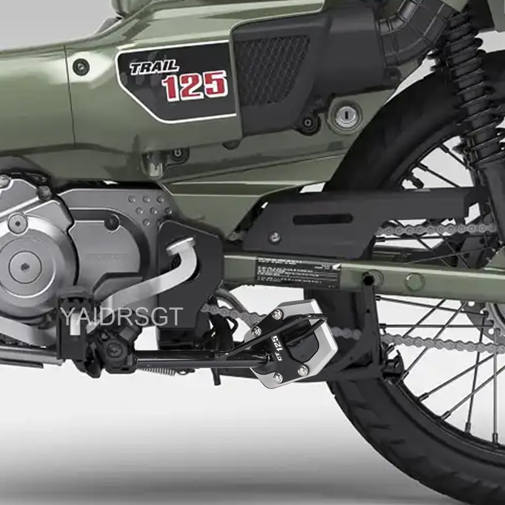 For Honda CT125 Hunter Cub) JA65) 2023-2024 Trail 125) JA65) 2023-2024 Motorcycle Kickstand Motorcycle Side Bracket Motorcycle Side Bracket Pad