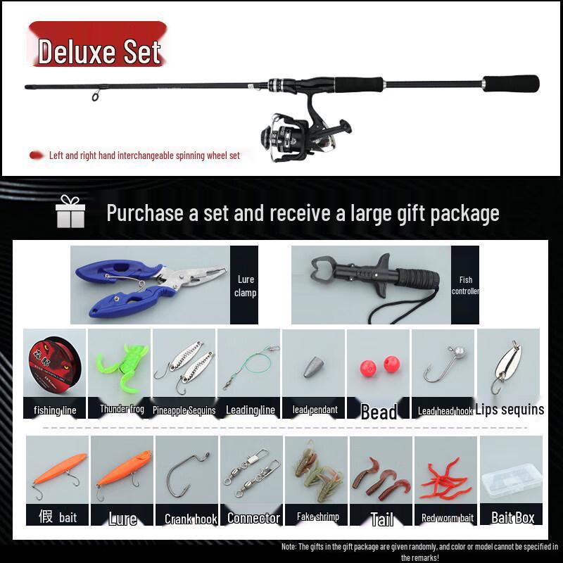 Yiyayun Deluxe Beginner Lure Fishing Rod Set