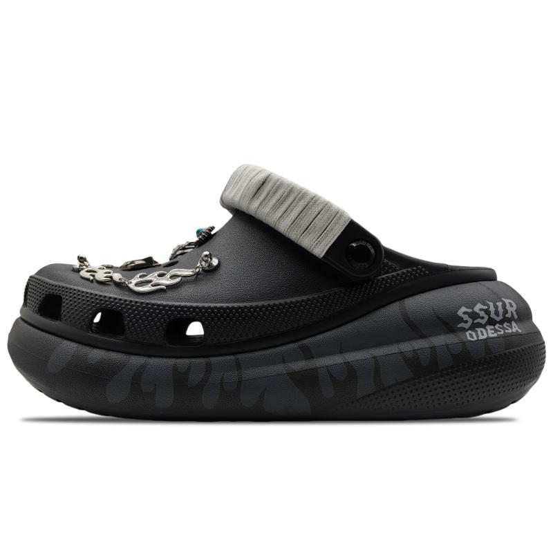 

Crocs Classic Crush Soul Flame Модные трендовые дырочные туфли Унисекс Черный 42-43 чёрный