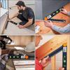 7inch 0-360 Degree 4-in-1 LED Digital Protractor with Horizontal Vertical Bubble Levels and Ruler Meter Accurate