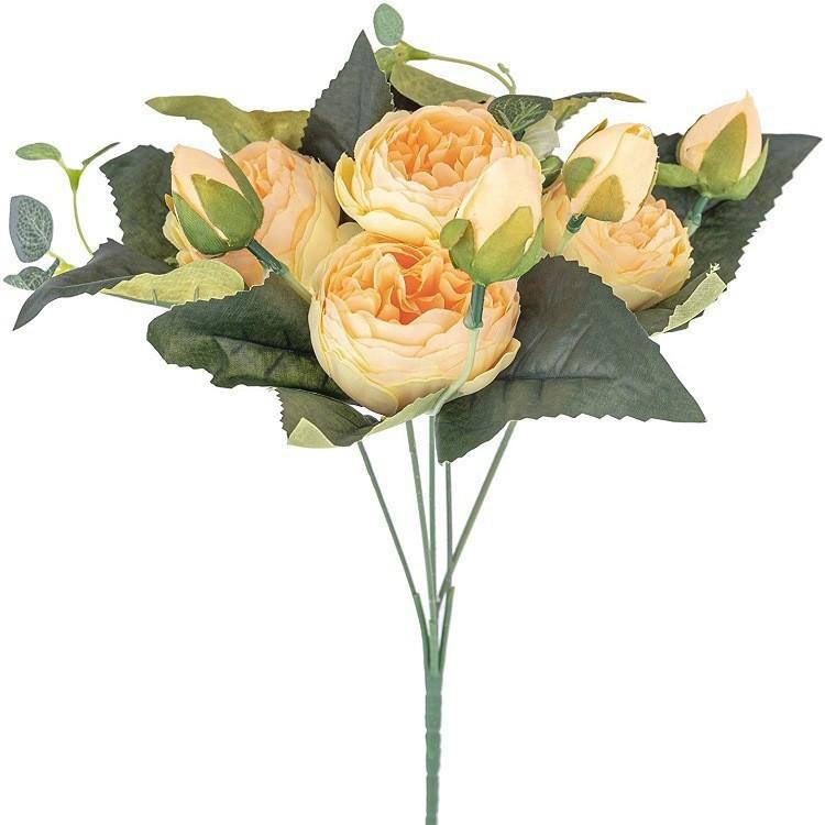 Пластиковый искусственный цветок One size жёлтый