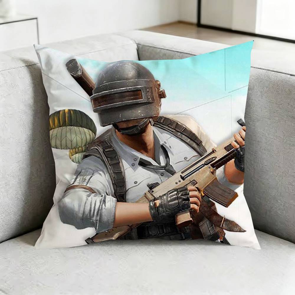 PUBGG MOBILE Game Pillow Case Square DoubleSided Sofa Cushion Cover Bedroom Bedside Pillow Gift