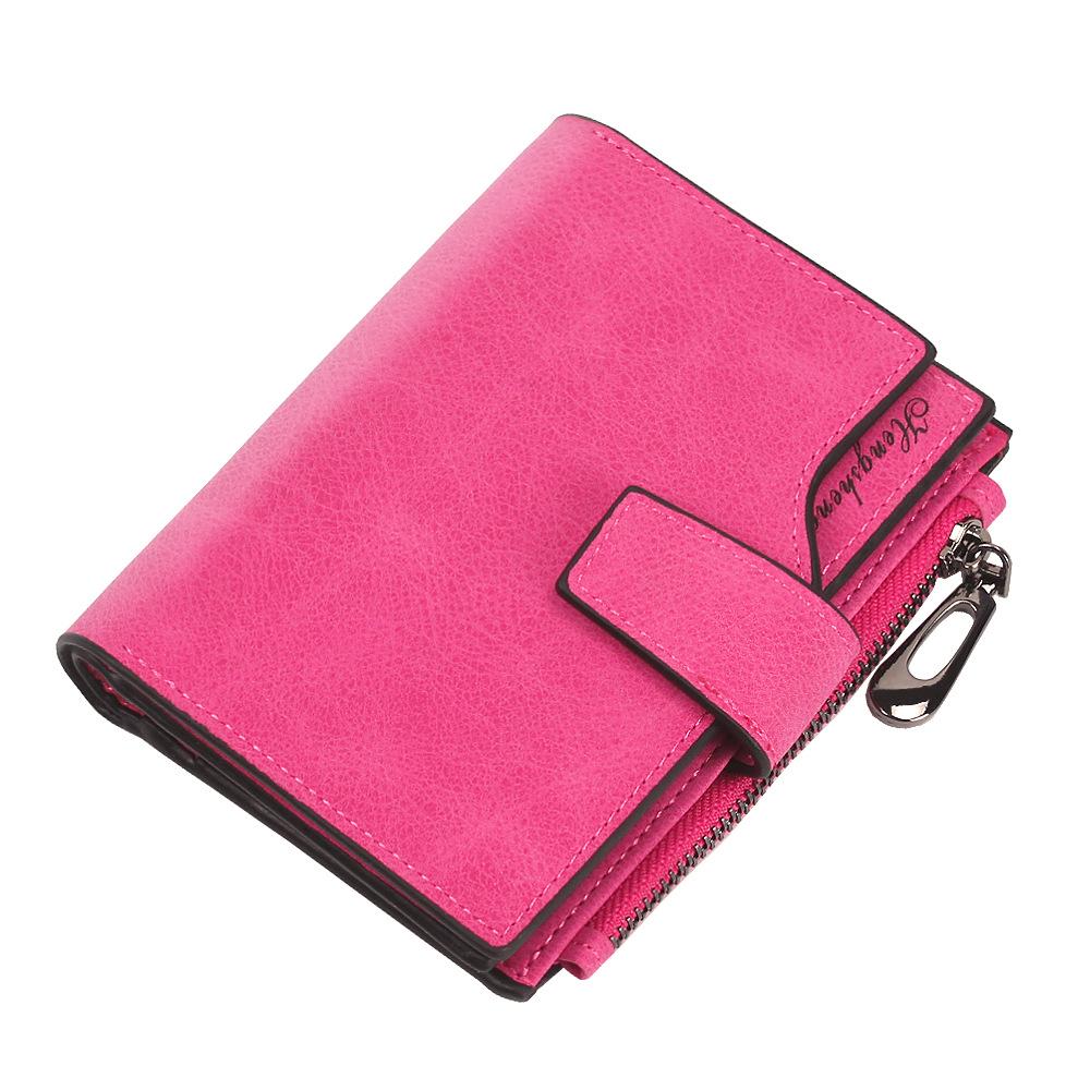 Fashion Women Wallet PU Leather Elegant Lady Wallets Hasp Zipper Design Short Coin Purse ID Card Holder