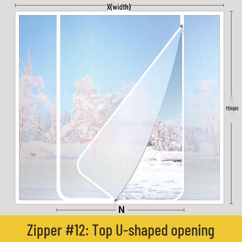 Windproof Winter Window Insulation Film: Cold Protection, Anti-Freeze Plastic Curtain for Balcony