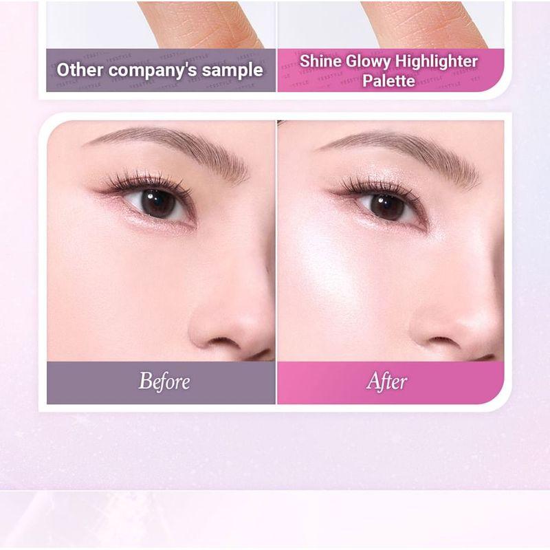 DASIQUE Shine Glowy Highlighter Palette Twinkle Mermaid Collection