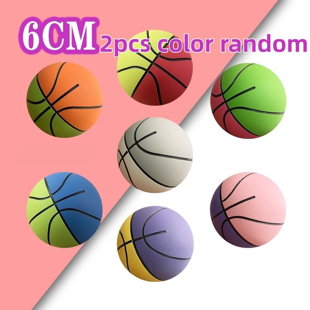 Mini Basketball 60mm Rubber Ultra-High Elasticity Basketball Decompression Hollow Elastic Ball Children's Toy Boys' Holiday Gift