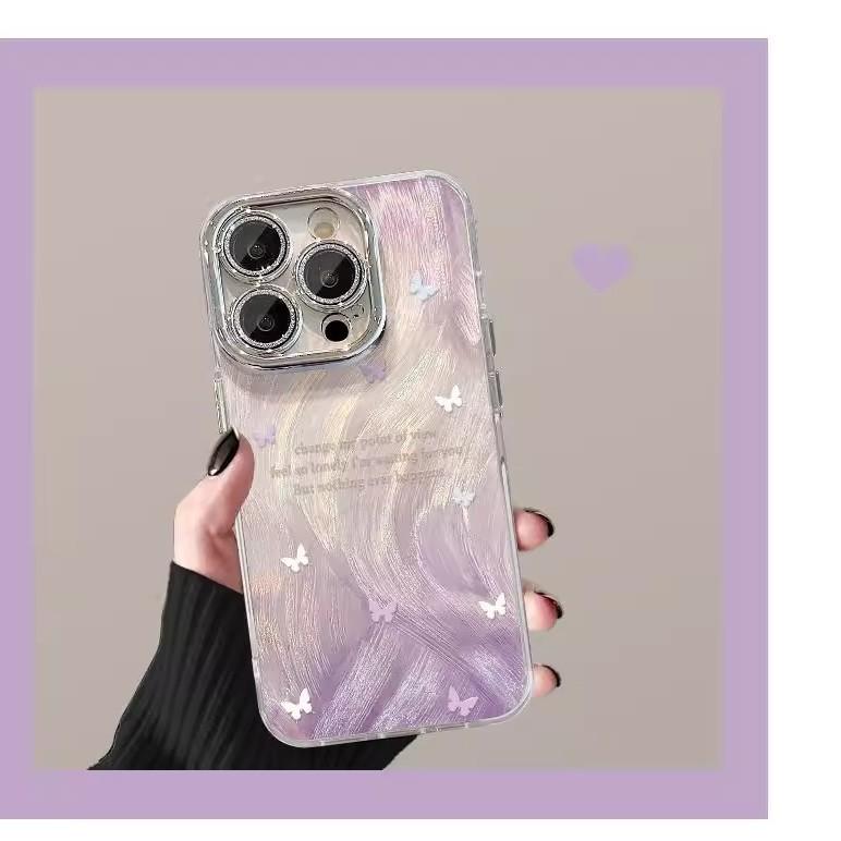 Gradual change butterfly is suitable for Apple 16 mobile phone 15 case 14 protection iPhone13 set 12 silicone all-inclusive 11 anti-drop