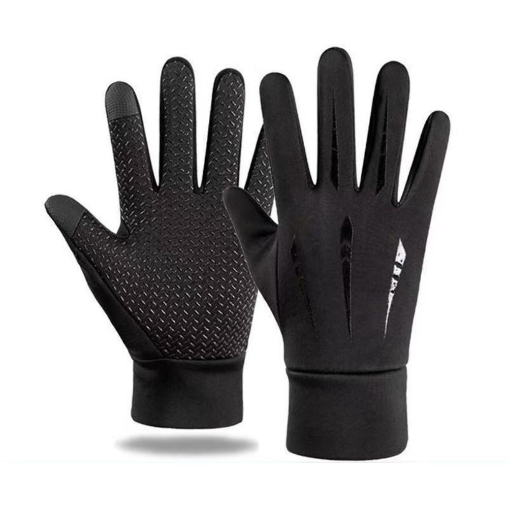 

Anti-Slip Full Finger Gloves Waterproof TouchScreen Mittens Winter Cycling Gloves Men/Women Black Full Finger