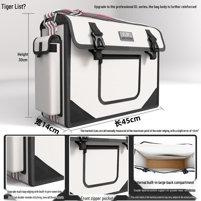 Electrician's Wear-Resistant Canvas Crossbody Tool Bag