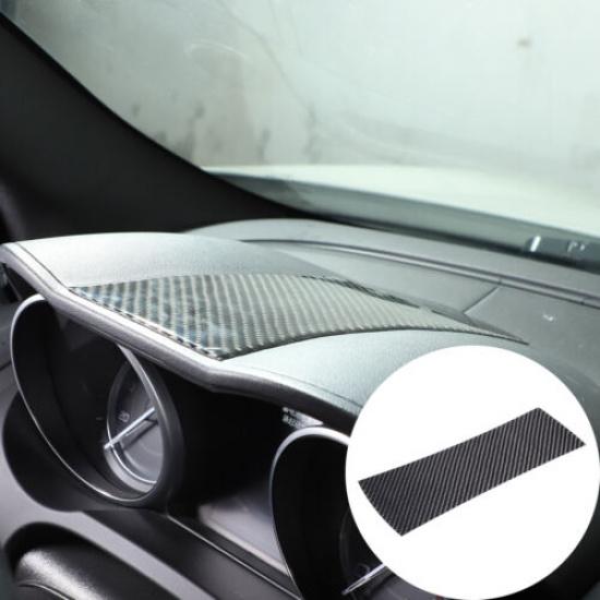 Carbon Fiber Driver Side Dashboard Trim Cover Fit For Jaguar F-TYPE 2013-