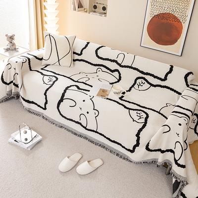 Chenille-Cartoon-Sofa-Handtuchbezug, Stoff, vier Jahreszeiten, universeller nordischer Rutschfester Sofabezug, kratzfestes Stoffkissen