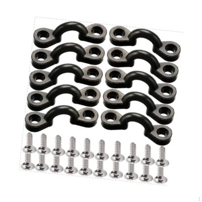 Kayak Pad Eye Kit with 20 Screws Fittings Handle Buckle Tie Down Replacement for Boat