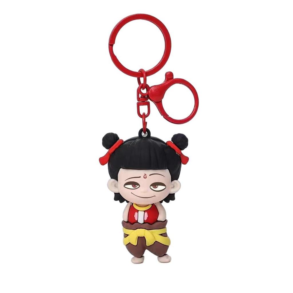 Nezha: Birth of the Demon Child 3D Keychain - Trendy Ao Bing Figurine Backpack Decoration Gift