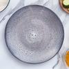 Talerz Obiadowy Duży Płytki Płaski na Obiad Ceramiczny Fioletowy 27 cm