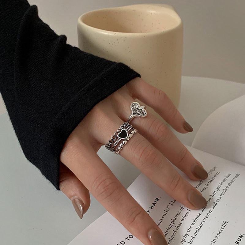 Exquisite 925 Silver Open Heart Ring For Women In Elegant Minimalist Design