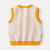 Gilet in Cotone per Bambini Gilet con Bottoni a Cartone Animato Monopetto Senza Maniche Cardigan Moda Autunnale per Bambini Piccoli e Bambini