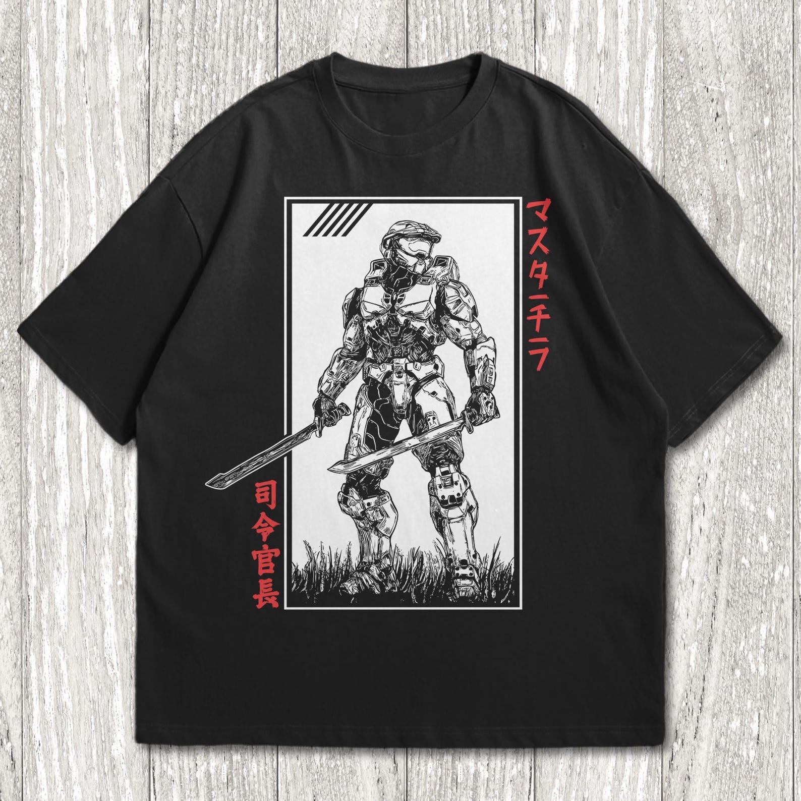 Master Chief Shirt, Halo Legends Anime Shirt, Master Chief Spartan Shirt, Master Chief Halo Shirt, Halo Robot Japanese Manga Tee 2XL