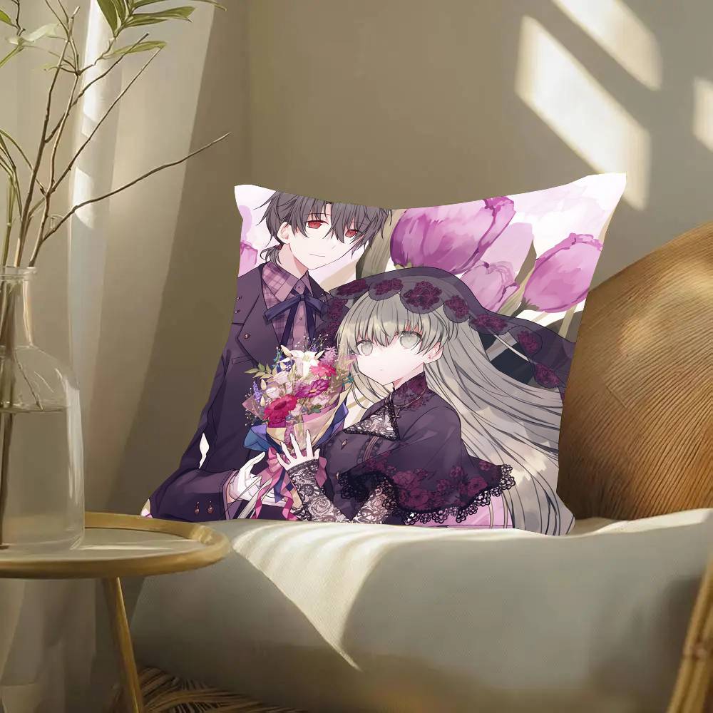 Saint Cecilia And Pastor L-Lawrence Anime Pillow Case Fashion Square Pillowcase Bedroom Sofa Room Ins Decoration Leisure