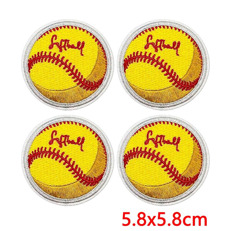 10PCS Softball Themed Iron On Patches, Softball Bow & Unicorn Embroidery Patches, Patches for Clothing DIY Decoration