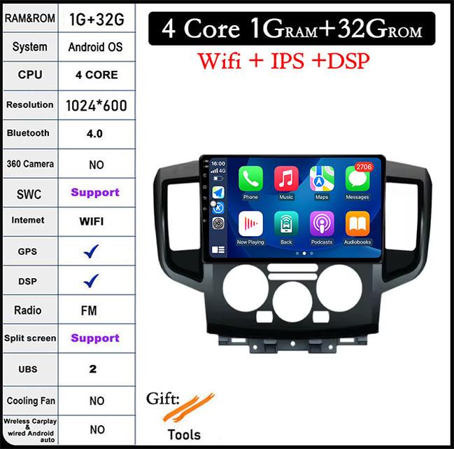 

Android 14 Авто для Nissan NV200 NV 200 2009-2014 Мультимедиа GPS Навигация Видео радио Плеер Автомагнитола Carplay Монитор Радио