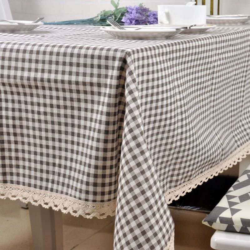 

Ткань для скатерти Xinjiayuan Coffee Plaid Пасторальная мода Хлопок и лен Кружевная скатерть Скатерть для ресторана Скатерть для кофейного столика Small gray Gingham 60*60cm [encryption thickened]]