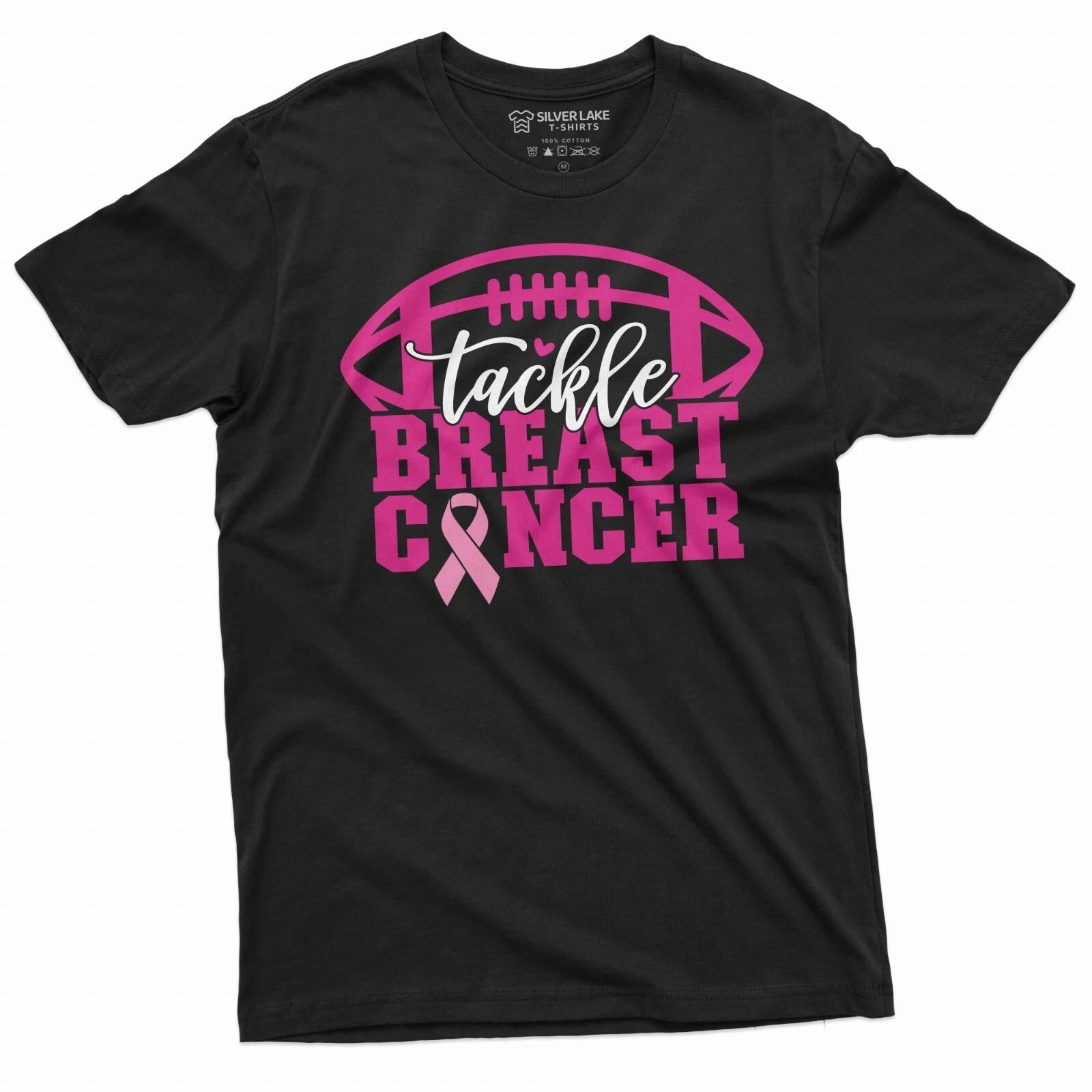 Tackle Breast Cancer T-shirt Womens Mens Unisex Awareness Tee Shirt Fight Tee L