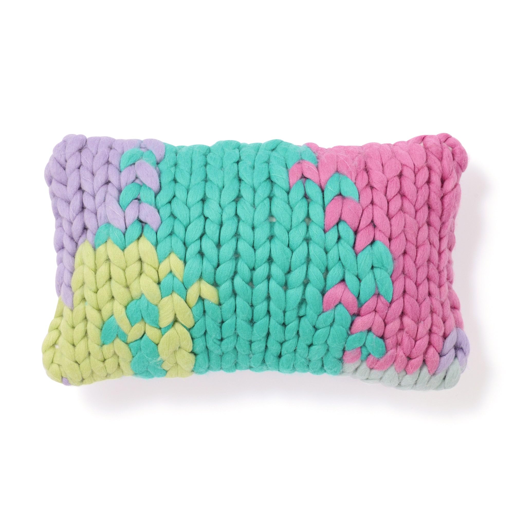 

Francfranc Chunky Knit Cushion Cover, 25cm x 40cm, Multi (105), Pastel Colors, Knit, Interior Decor