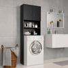 Day and Night - Day and Night Black Plywood Washing Machine Cabinet 64x25.5x190 Cm
