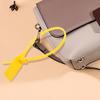 100Pcs Plastic Disposable Zip Ties Self Locking Tie Suitcase Shoes Bag Label Tag (Yellow)