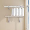 Wall-Mounted Folding Clothes Drying Rack with Telescopic Rod