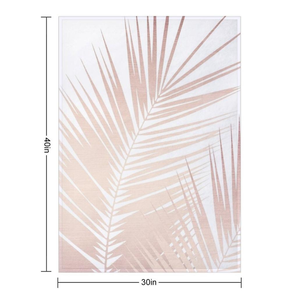 Rose Gold Palm Leaves Dream - Cali Summer Vibes #1 #tropical #decor #art Throw Blanket Bed Covers Kid'S Warm Winter Blankets