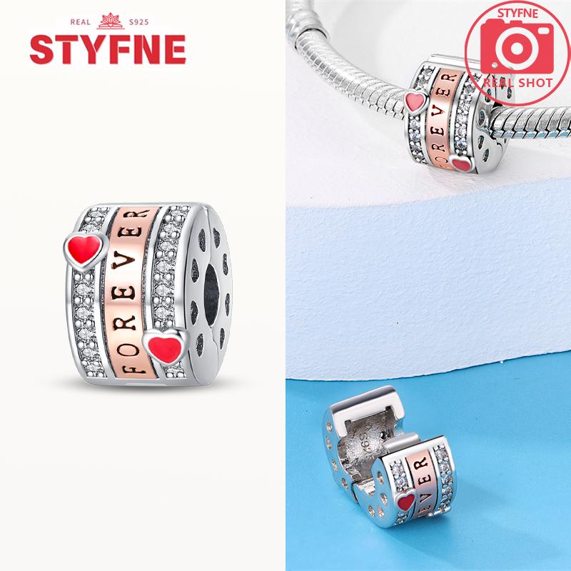 Original Koppar Roséguld Kärlekshjärta Fjäril Luftballong Berlocker Pärlor Passar Armband Dam Smycken DIY-tillbehör Gåva