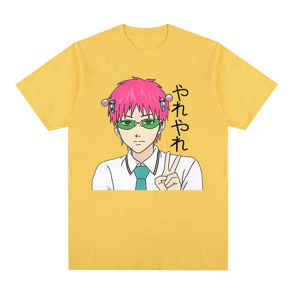 Japanese Anime The Disastrous Life of Saiki K TShirt Unisexga Saiki Kusuo T Shirt Casual Cotton Oversized Tshirts Tops Streetwear