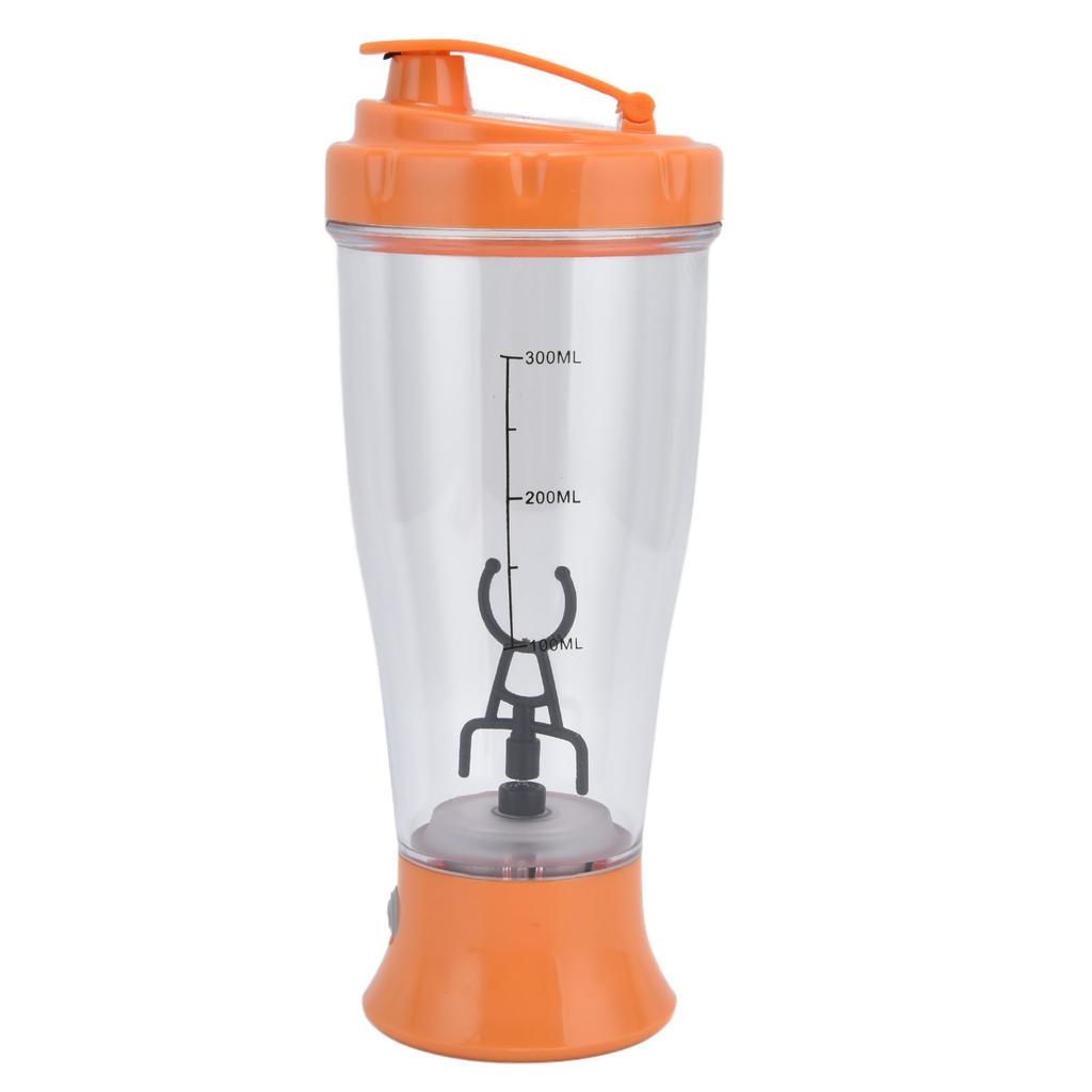 Electric Mixing Cup Simple 350ml Coffee Milk Shaking Bottle Automatic Shaker CupOrange