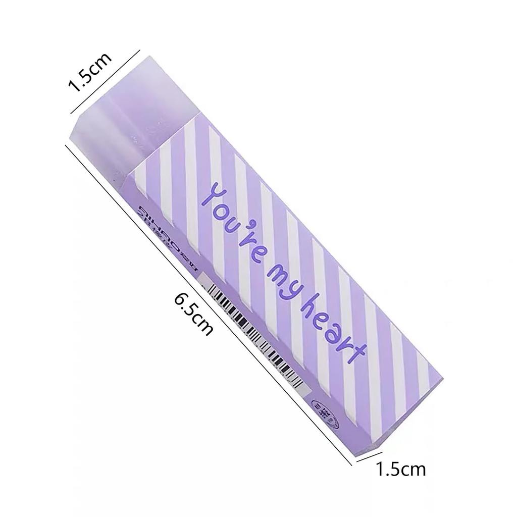 ADOFUN Cute Girl Jelly Erasers Heart and Star Shapes Stationery for Elementary and Middle School Drawing and Learning Random Colors