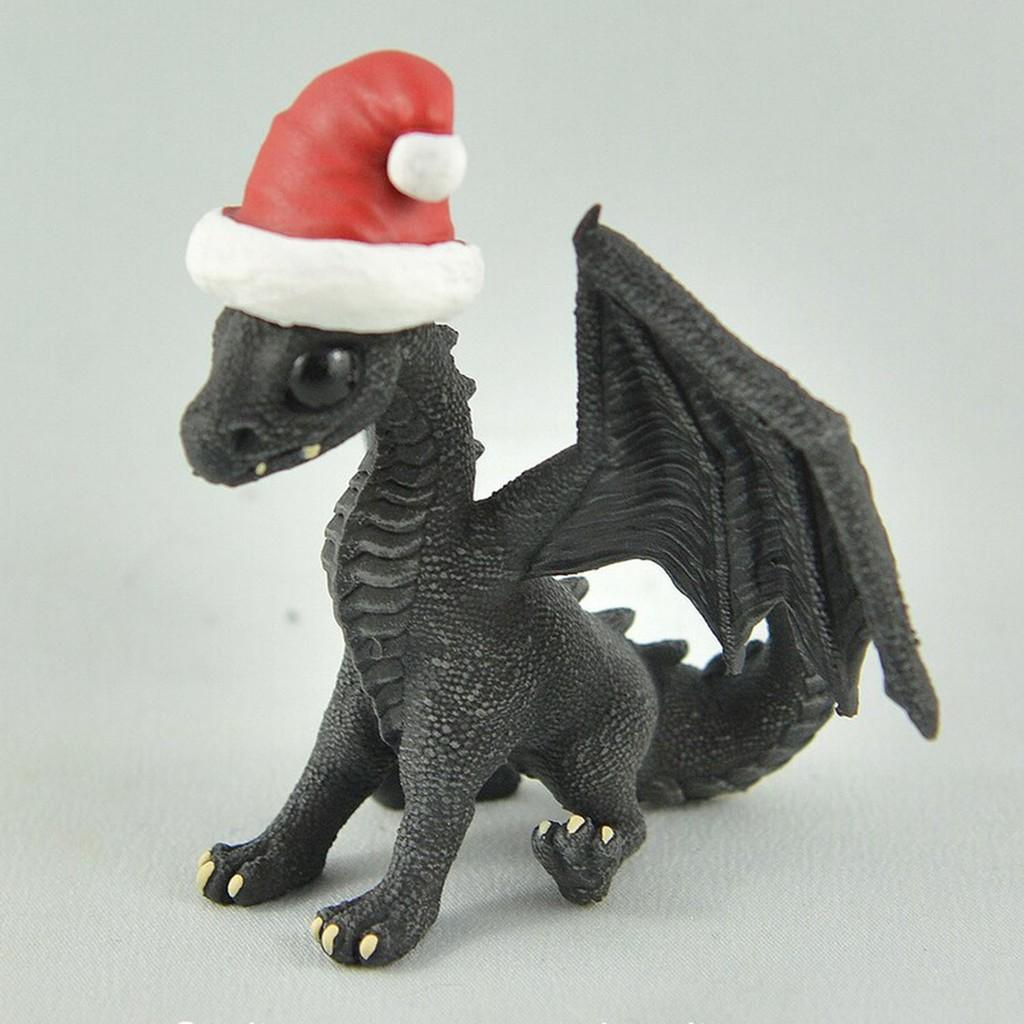 

Captivating Silver And Black Christmas Hat Dragon Resin Tabletop Gift Ornament чёрный