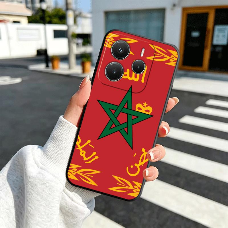 Morocco Flag Soft Phone Case for Xiaomi Redmi Note 12 13 14 15 Pro Plus 11 12S 11S 11T 10 4G Black Cover Back Shell