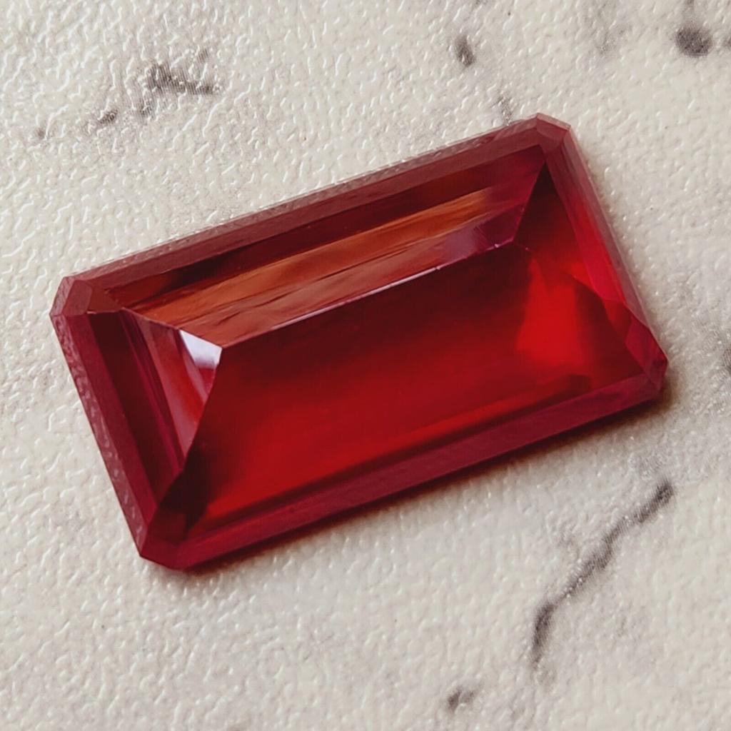 104 Cts Natural CERTIFIED Ruby Emerald Shape Red Rare Loose Gemstone