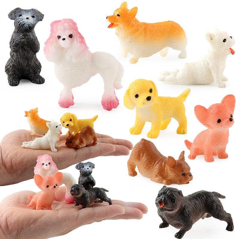 Simulation Animal Puppy Pet Model Set Hollow Early Education Puzzle Ornament Doll Direct Supply